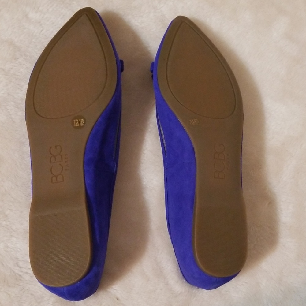 Last 1️⃣NIB<BCBG Paris> 👠 Zarine Blue Suede Flats - Picture 6 of 8